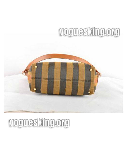 Fendi 2jours Orange Imported Leather Tote Bag-3