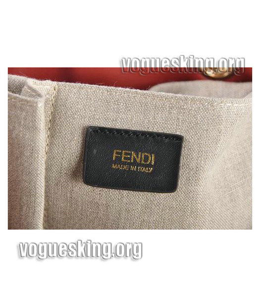 Fendi 2jours Sea Blue Imported Leather Tote Bag-4