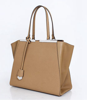 Fendi 3Jours Apricot Cross VeinsOriginal Leather Medium Shopping Bag