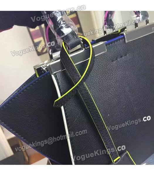Fendi 3Jours Original Calfskin Leather Mini Tote Bag Black-3