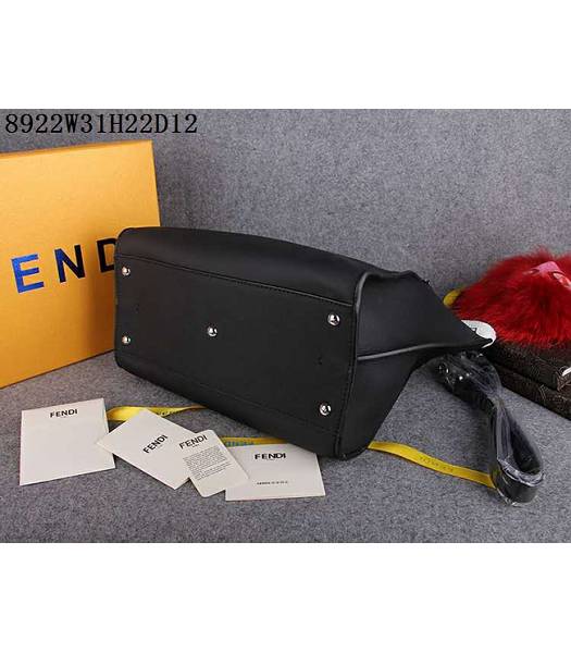 Fendi 3Jours Original Leather Top Handle Bag Black-4