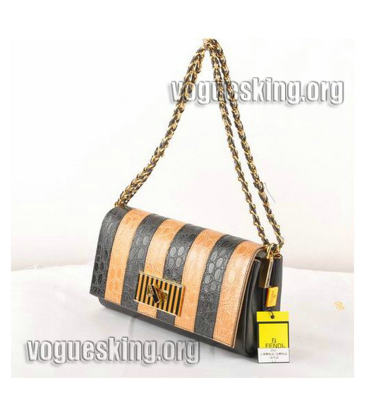 Fendi Accessories Apricot Imported Leather Medium Shoulder Bag-2