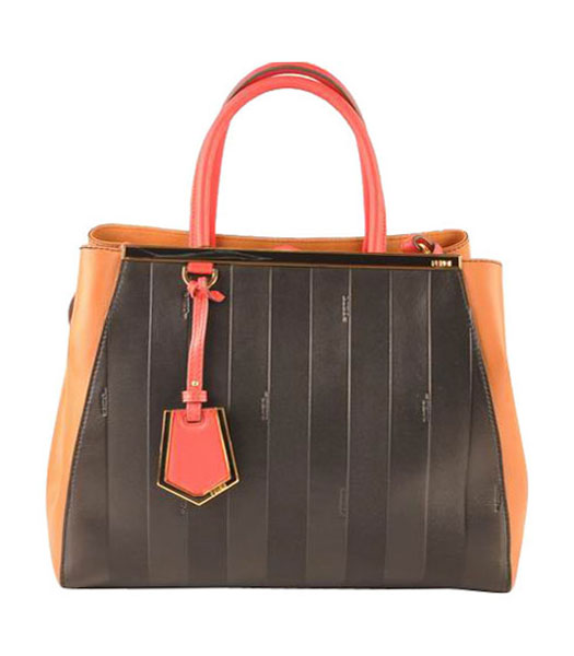 Fendi Accessories Orange Imported Leather Small Shoulder Bag