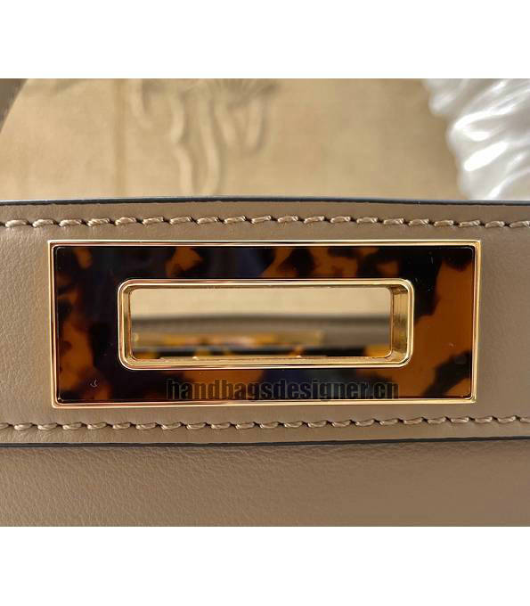 Fendi Apricot Original Leather 33cm Peekaboo ISeeU Bag-4