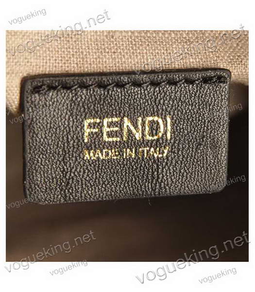 Fendi B Fab Studded Ferrari Leather With Multicolor Jeweled Small Tote Bag Black-6