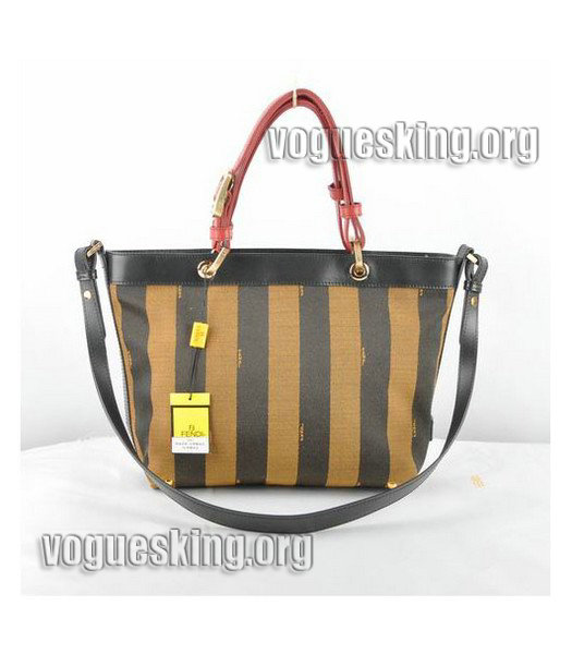 Fendi Big Mamma Grey Imported Leather Handbag-2
