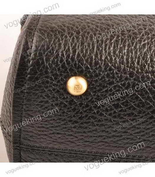Fendi Black Calfskin Leather Small Tote Bag-4