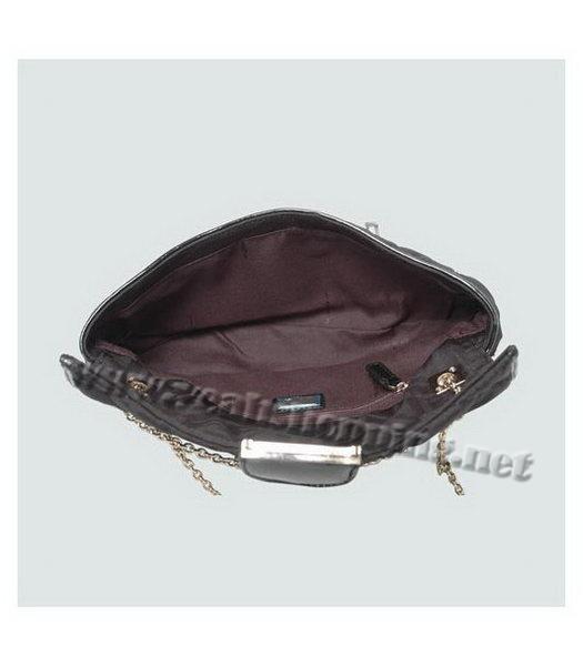 Fendi Black Canvas Chain Bag with Patent Leather Trim-1