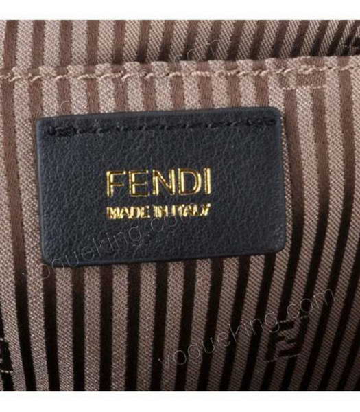 Fendi Black Croc Leather With Ferrari Leather Tote Bag-6