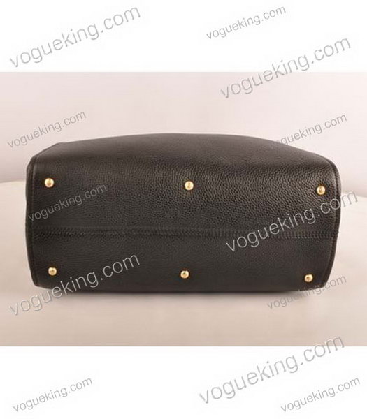 Fendi Black Imported Calfskin Leather Tote Bag-3