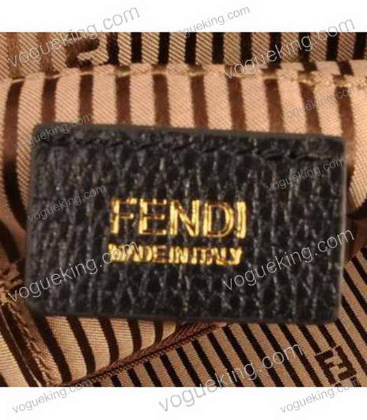 Fendi Black Imported Calfskin Leather Tote Bag-6