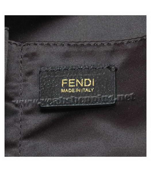 Fendi Black Leather Chain Strap Shoulder Bag-5