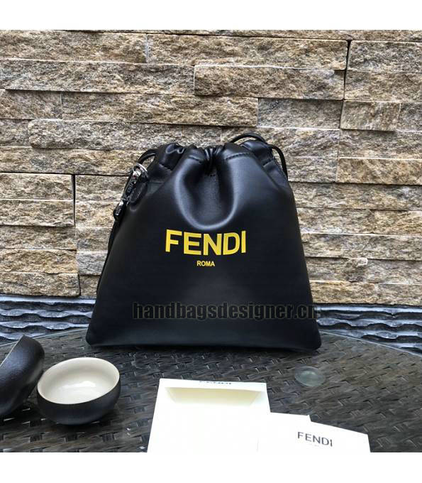 Fendi Black Original Lambskin Leather Pack Small Pouch-2