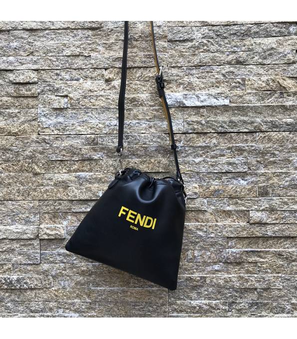 Fendi Black Original Lambskin Leather Pack Small Pouch