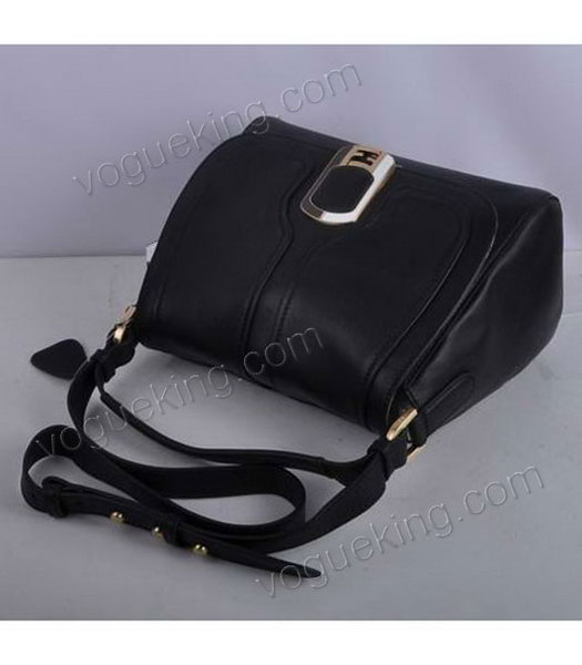 Fendi Black Original Leather Messenger Tote Bag-3
