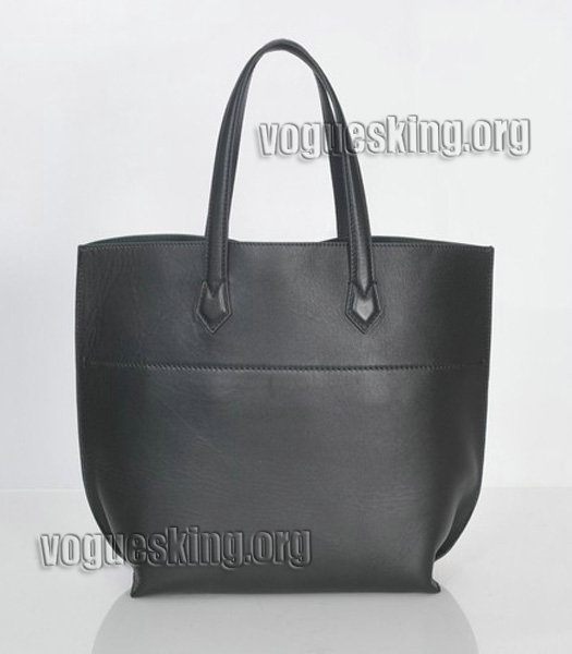 Fendi Black Original Leather Shopping Tote Bag-2