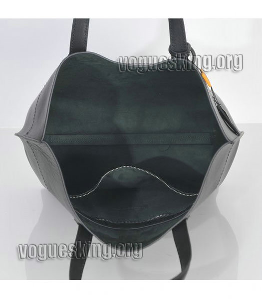 Fendi Black Original Leather Shopping Tote Bag-5