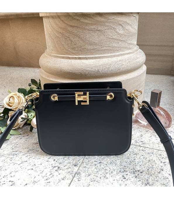 Fendi Black Original Leather Touch Gusseted Bag