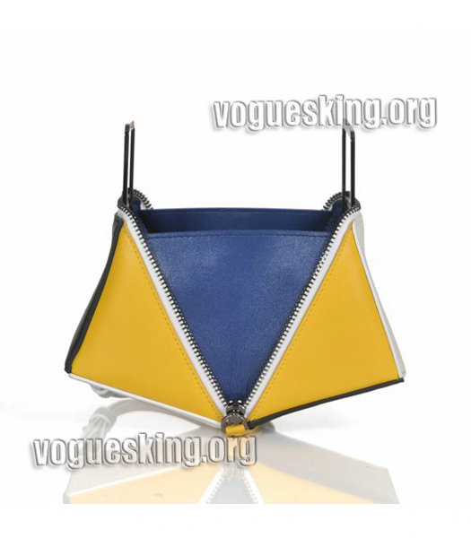 Fendi Black/White/Yellow Leather Magic Cube Handbag-3