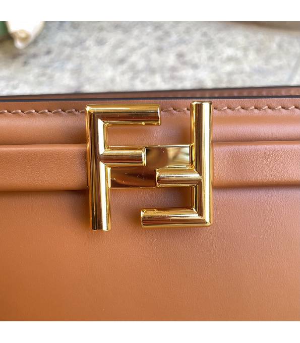 Fendi Brown Original Leather Touch Gusseted Bag-5