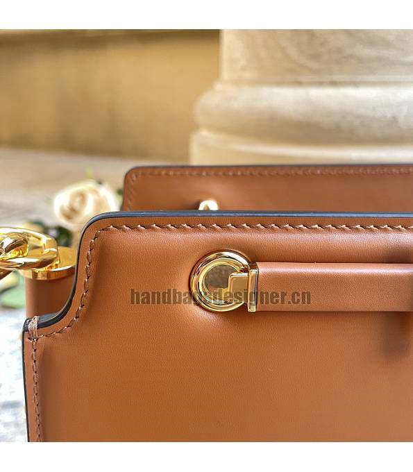Fendi Brown Original Leather Touch Gusseted Bag-6