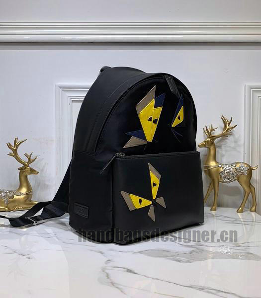 Fendi Butterfly Nyon With Black Calfskin Leather Backpack-5