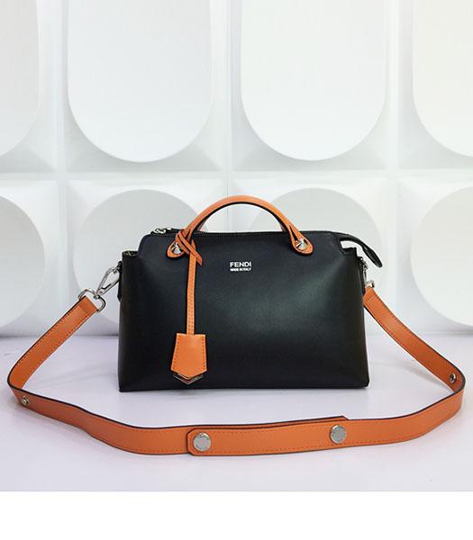 Fendi By The Way Black&Orange Leather Small Shoulder Bag 2356
