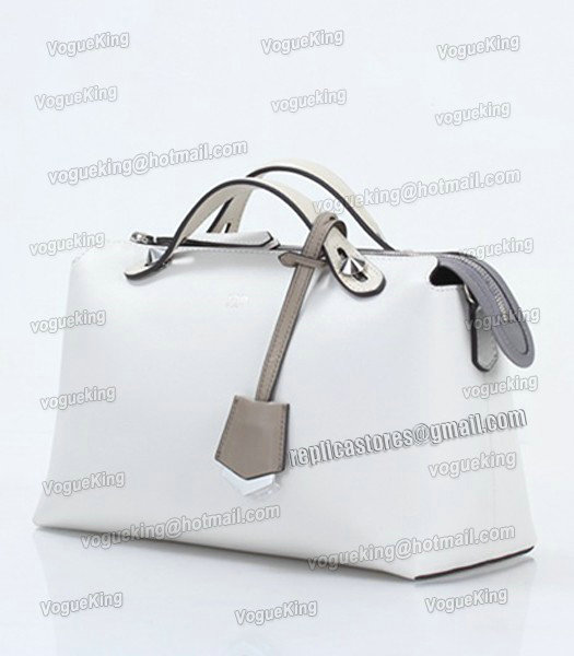 Fendi By The Way Original Leather Small Tote Shoulder Bag WhiteOffwhiteGrey-1