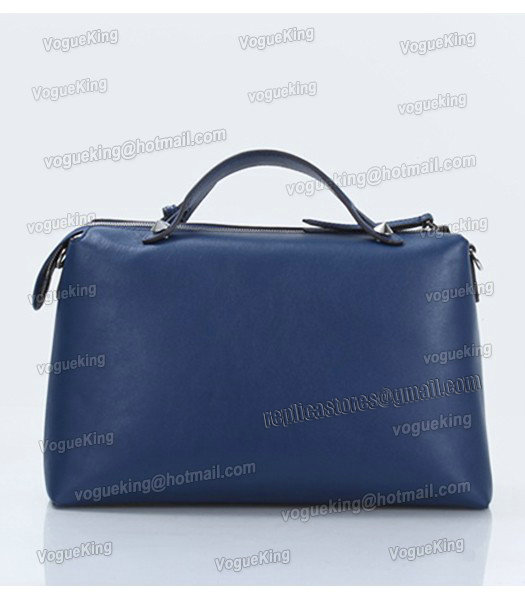 Fendi By The Way Original Leather Tote Shoulder Bag Blue-2