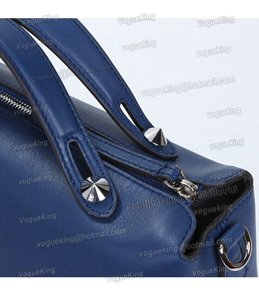 Fendi By The Way Original Leather Tote Shoulder Bag Blue-4