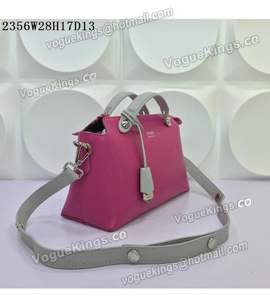Fendi By The Way Rose Red&Grey Leather Small Shoulder Bag 2356-1
