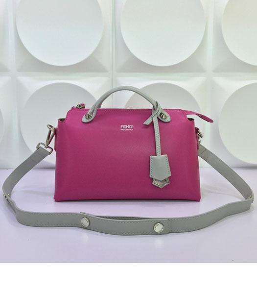 Fendi By The Way Rose Red&Grey Leather Small Shoulder Bag 2356