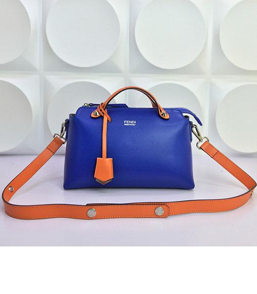 Fendi By The Way Sapphire Blue&Orange Leather Small Shoulder Bag 2356