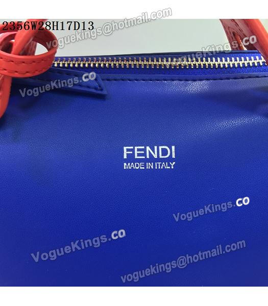 Fendi By The Way Sapphire Blue&Red Leather Small Shoulder Bag 2356-6