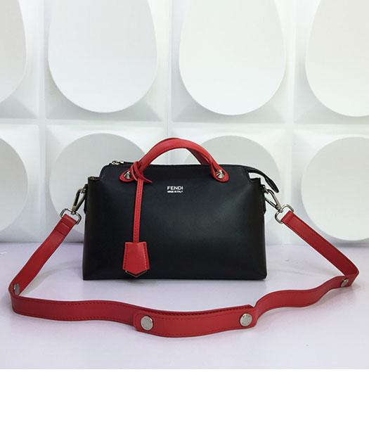Fendi By The Way Small Shoulder Bag 2356 Black&Red Leather