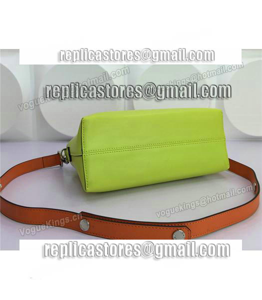 Fendi By The Way Small Shoulder Bag 2356 In Green/Orange Leather-5
