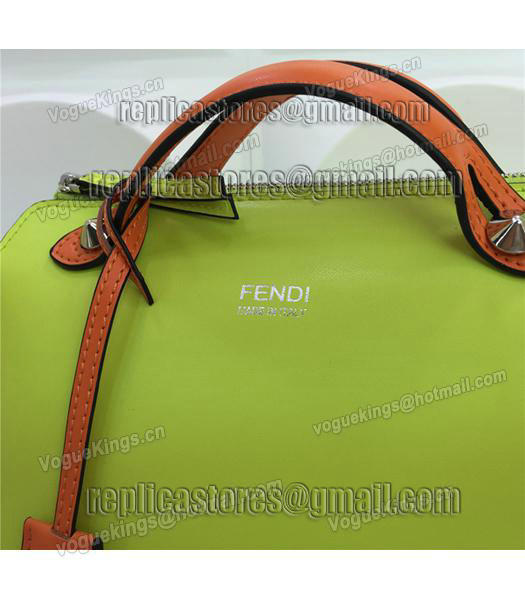 Fendi By The Way Small Shoulder Bag 2356 In Green/Orange Leather-6