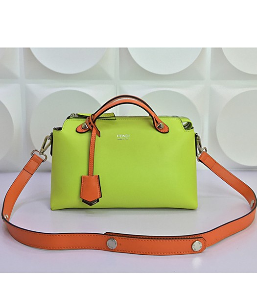 Fendi By The Way Small Shoulder Bag 2356 In Green/Orange Leather