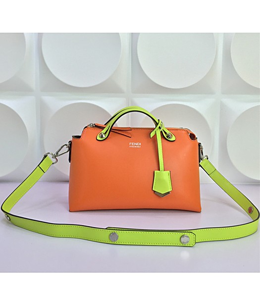 Fendi By The Way Small Shoulder Bag 2356 In Orange/Green Leather