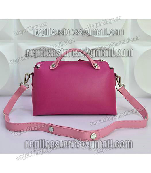 Fendi By The Way Small Shoulder Bag 2356 In Plum Red/Pink Leather-2