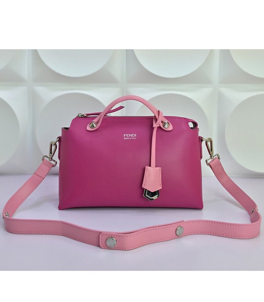 Fendi By The Way Small Shoulder Bag 2356 In Plum Red/Pink Leather
