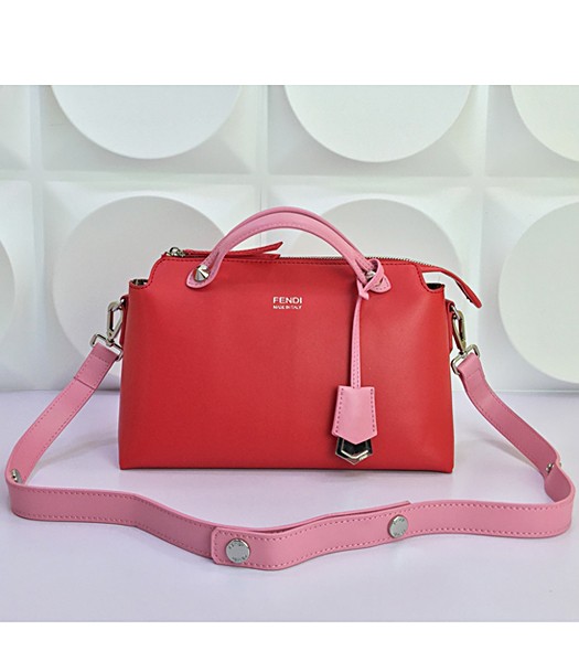 Fendi By The Way Small Shoulder Bag 2356 In Red/Pink Leather