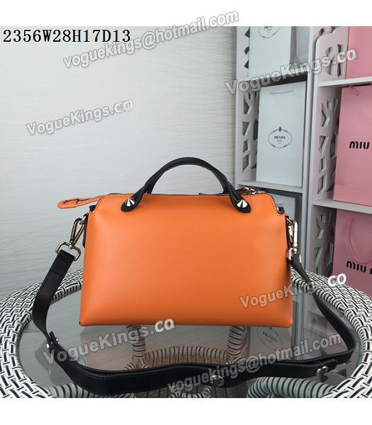 Fendi By The Way Small Shoulder Bag 2356 Orange&Black Leather-2