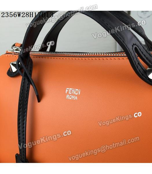 Fendi By The Way Small Shoulder Bag 2356 Orange&Black Leather-6