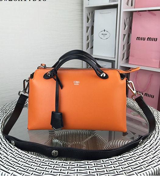 Fendi By The Way Small Shoulder Bag 2356 Orange&Black Leather