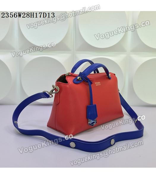 Fendi By The Way Small Shoulder Bag 2356 Red&Sapphire Blue Leather-1