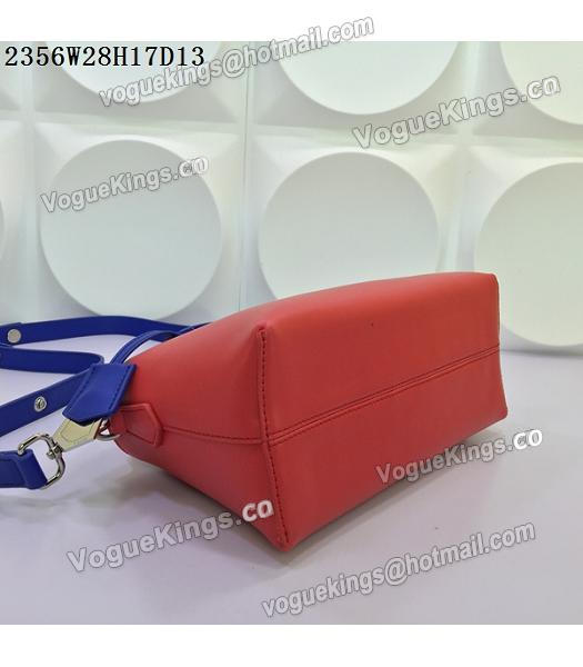 Fendi By The Way Small Shoulder Bag 2356 Red&Sapphire Blue Leather-5