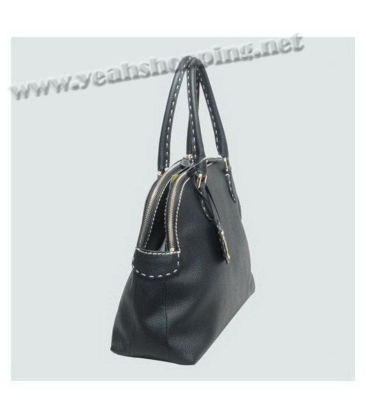Fendi Calfskin Leather Tote Bag Black-1