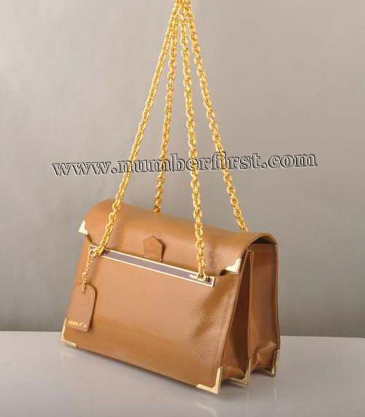 Fendi Chain Shoulder Bag in Earth Yellow-2