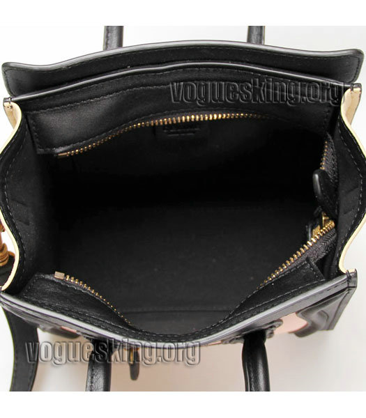 Fendi Chameleon Colors Striped With Black Leather Mini Handbag-1